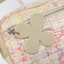 CHANEL Shoulder Bag Canvas Beige Silver CC Auth 210652A-17