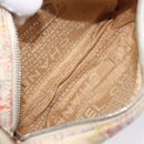 CHANEL Shoulder Bag Canvas Beige Silver CC Auth 210652A-21
