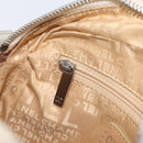 CHANEL Shoulder Bag Canvas Beige Silver CC Auth 210652A-24