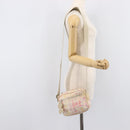 CHANEL Shoulder Bag Canvas Beige Silver CC Auth 210652A-28