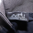 HERMES Her Line Pochette Shoulder Bag Canvas Gray Auth 210653A-14