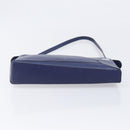 LOEWE Puzzle Pouch Shoulder Bag Leather Navy Silver Auth 210654V-11