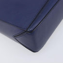 LOEWE Puzzle Pouch Shoulder Bag Leather Navy Silver Auth 210654V-13