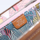 HERMES Azap Silk in Wallet Leather Brown Silver Auth 210655-14