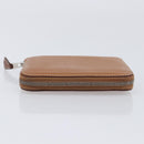 HERMES Azap Silk in Wallet Leather Brown Silver Auth 210655-6