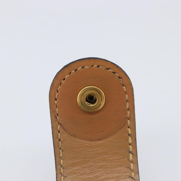 HERMES Medor Bracelet Leather Black Gold Auth 210660
