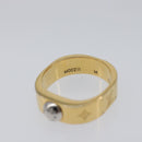 LOUIS VUITTON Nanogram Ring metal Gold LV Auth 210661-12