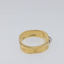 LOUIS VUITTON Nanogram Ring metal Gold LV Auth 210661-13