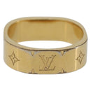 LOUIS VUITTON Nanogram Ring metal Gold LV Auth 210661-3