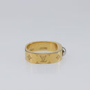 LOUIS VUITTON Nanogram Ring metal Gold LV Auth 210661-5
