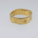 LOUIS VUITTON Nanogram Ring metal Gold LV Auth 210661-8