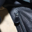 Bottega Veneta INTRECCIATO Hand Bag Leather Black 144413 Auth 210663V-18