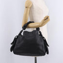 Bottega Veneta INTRECCIATO Hand Bag Leather Black 144413 Auth 210663V-23