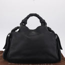 Bottega Veneta INTRECCIATO Hand Bag Leather Black 144413 Auth 210663V-24
