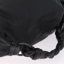 Bottega Veneta INTRECCIATO Hand Bag Leather Black 144413 Auth 210663V-6