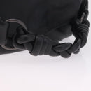 Bottega Veneta INTRECCIATO Hand Bag Leather Black 144413 Auth 210663V-7