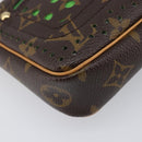 LOUIS VUITTON Monogram Perfo Pochette Accessoires Vert M95184 LV Auth 210664SAV-15