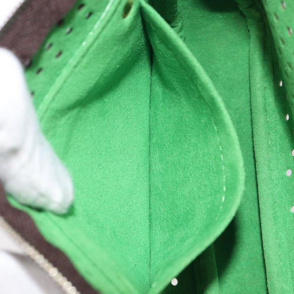 LOUIS VUITTON Monogram Perfo Pochette Accessoires Vert M95184 LV Auth 210664SAV