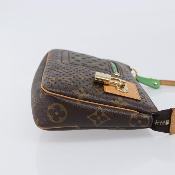 LOUIS VUITTON Monogram Perfo Pochette Accessoires Vert M95184 LV Auth 210664SAV