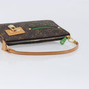 LOUIS VUITTON Monogram Perfo Pochette Accessoires Vert M95184 LV Auth 210664SAV-7