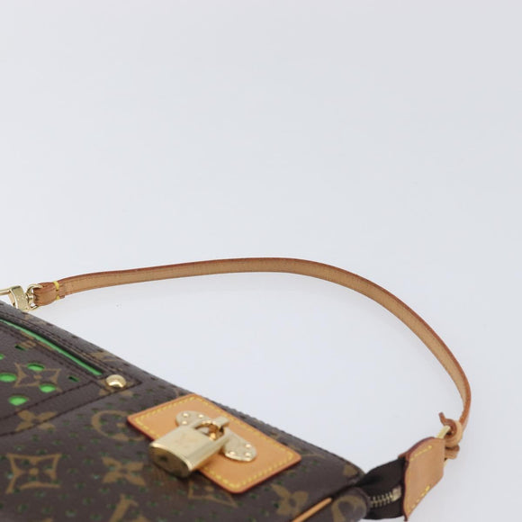 LOUIS VUITTON Monogram Perfo Pochette Accessoires Vert M95184 LV Auth 210664SAV