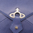 Vivienne Westwood Shoulder Bag Leather Blue Gold Auth 210665A-17
