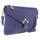 Vivienne Westwood Shoulder Bag Leather Blue Gold Auth 210665A-1