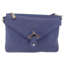 Vivienne Westwood Shoulder Bag Leather Blue Gold Auth 210665A-13