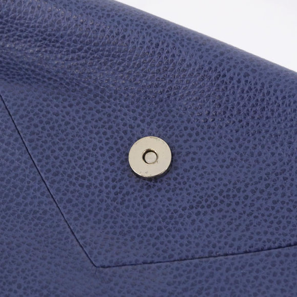Vivienne Westwood Shoulder Bag Leather Blue Gold Auth 210665A