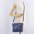 Vivienne Westwood Shoulder Bag Leather Blue Gold Auth 210665A-27