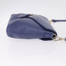 Vivienne Westwood Shoulder Bag Leather Blue Gold Auth 210665A-3