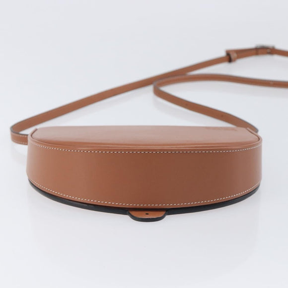 LOEWE Heel Bag Shoulder Bag Leather Brown Auth 210666V