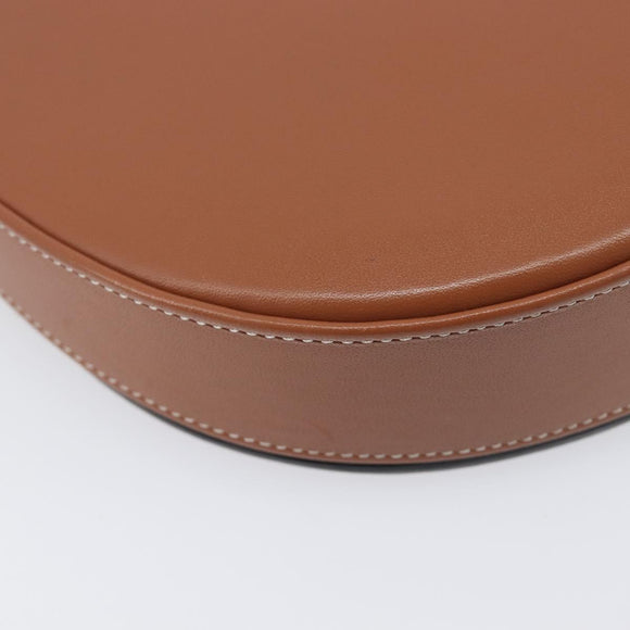 LOEWE Heel Bag Shoulder Bag Leather Brown Auth 210666V