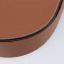 LOEWE Heel Bag Shoulder Bag Leather Brown Auth 210666V-13