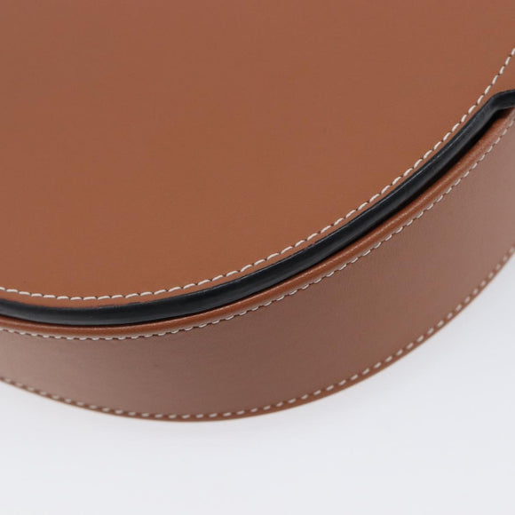 LOEWE Heel Bag Shoulder Bag Leather Brown Auth 210666V