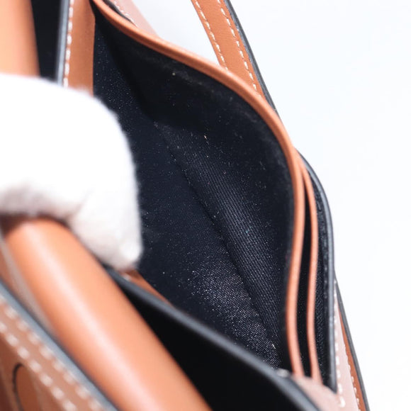 LOEWE Heel Bag Shoulder Bag Leather Brown Auth 210666V