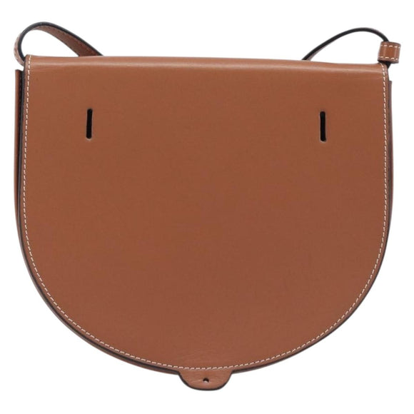 LOEWE Heel Bag Shoulder Bag Leather Brown Auth 210666V