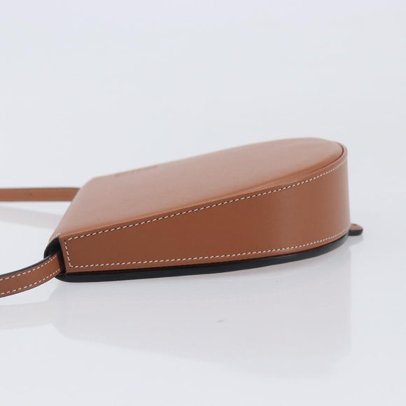 LOEWE Heel Bag Shoulder Bag Leather Brown Auth 210666V