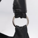 LOEWE Shoulder Bag Leather Black Silver Auth 210669A-10