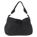 LOEWE Shoulder Bag Leather Black Silver Auth 210669A-13