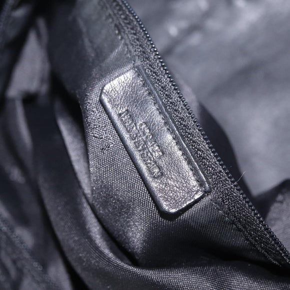 LOEWE Shoulder Bag Leather Black Silver Auth 210669A