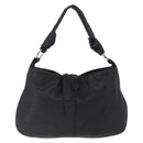 LOEWE Shoulder Bag Leather Black Silver Auth 210669A-2
