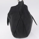 LOEWE Shoulder Bag Leather Black Silver Auth 210669A-3