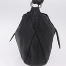 LOEWE Shoulder Bag Leather Black Silver Auth 210669A-4
