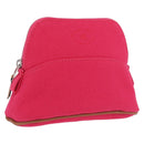 HERMES Bolide 16 Pouch Canvas Pink Silver Auth 210672V-1
