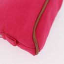 HERMES Bolide 16 Pouch Canvas Pink Silver Auth 210672V-10