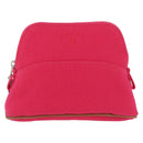 HERMES Bolide 16 Pouch Canvas Pink Silver Auth 210672V-2