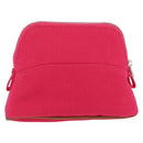 HERMES Bolide 16 Pouch Canvas Pink Silver Auth 210672V-3
