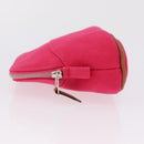 HERMES Bolide 16 Pouch Canvas Pink Silver Auth 210672V-5