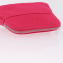 HERMES Bolide 16 Pouch Canvas Pink Silver Auth 210672V-6